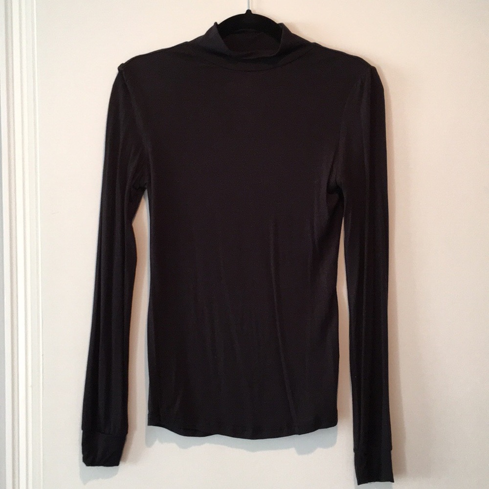 Black Long-sleeve Mock Turtleneck